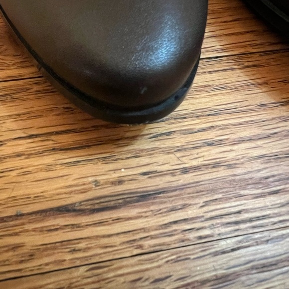 Calvin Klein Coffee Bean Brown Block Heel Chelsea Fioranna Boots Gold Size 6.5 - Picture 2 of 13